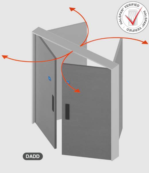 Halspan DS4000-DADD | Internal Timber Door System - Double Acting Double Door