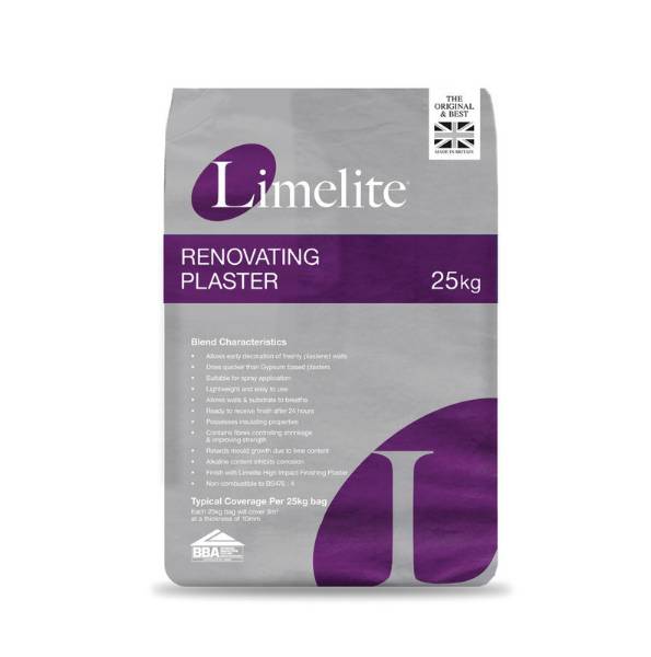 Limelite Renovating Plaster - Base Coat/ Backing Coat