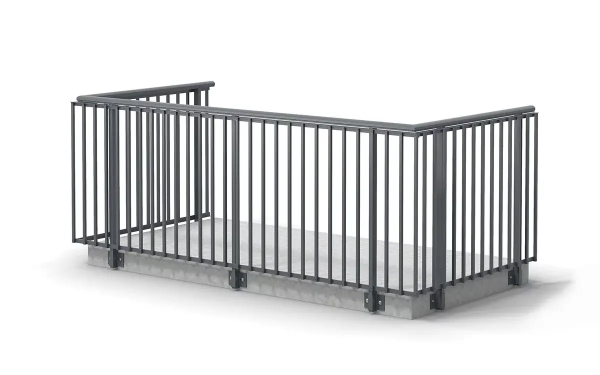 Rekkverk - Balkongrekkverk Sprosser - RT800 Synlig Flat Kant