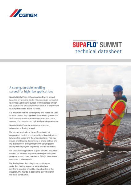 Supaflo Summit - Flowing Screed for High Rise Applications