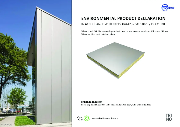 EPD Trimoterm NEXT FTV 240 - production SLO