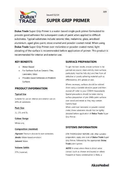 Dulux Trade Super Grip Primer