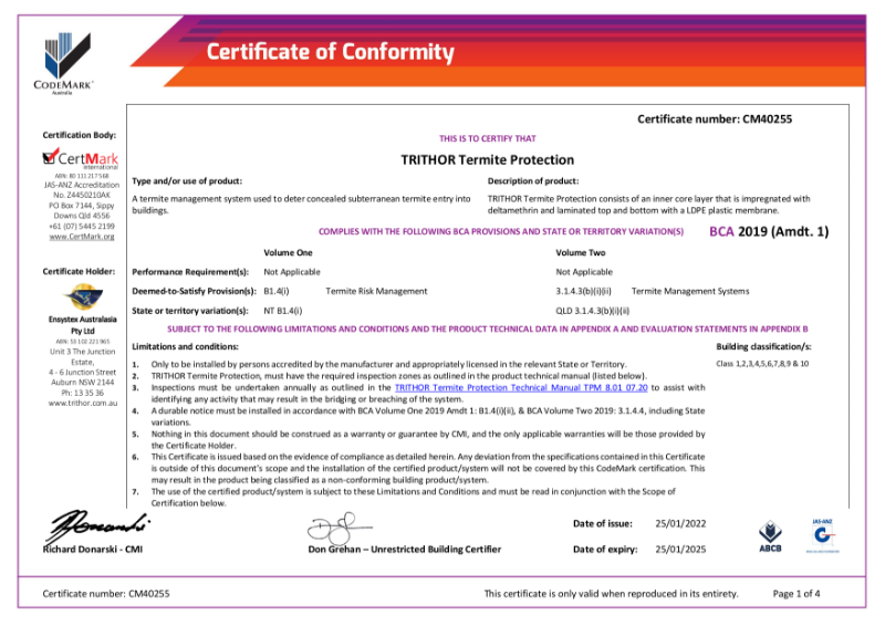 CodeMark Certificate CM40255