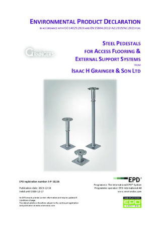 EPD-IES-0011226:001 (S-P-11226) Steel Pedestal for Access Flooring ...