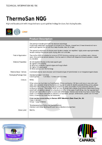 Thermosan - Technical Data Sheet