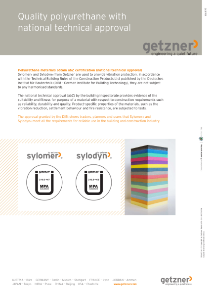 National Technical Approval (abZ) - Sylomer & Sylodyn