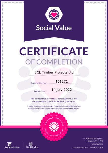 Social Value Certificate 