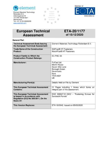 ETA: Certificate 20/1177