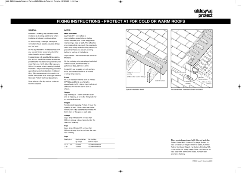 Glidevale Protect - Fixing Instructions - Protect A1®