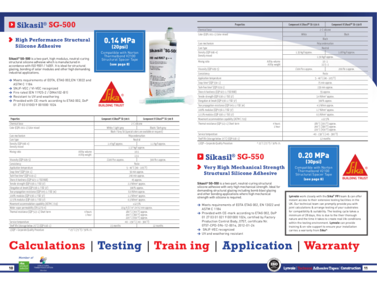 Sikasil Structural Glazing Silicones & Sealants
