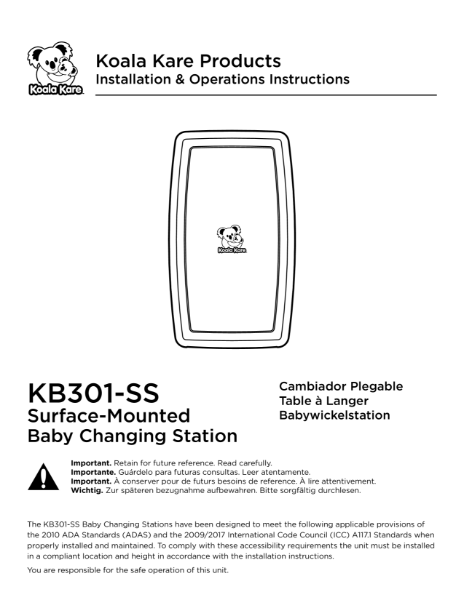KB301-SS Installation Instructions