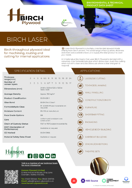 Birch Plywood - laser