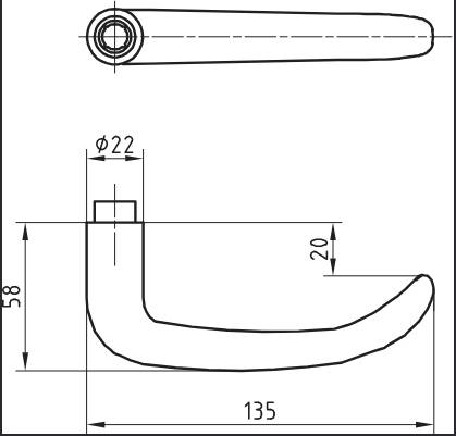 5038 Handle Drawing