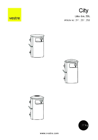 City Litter Bin - 241