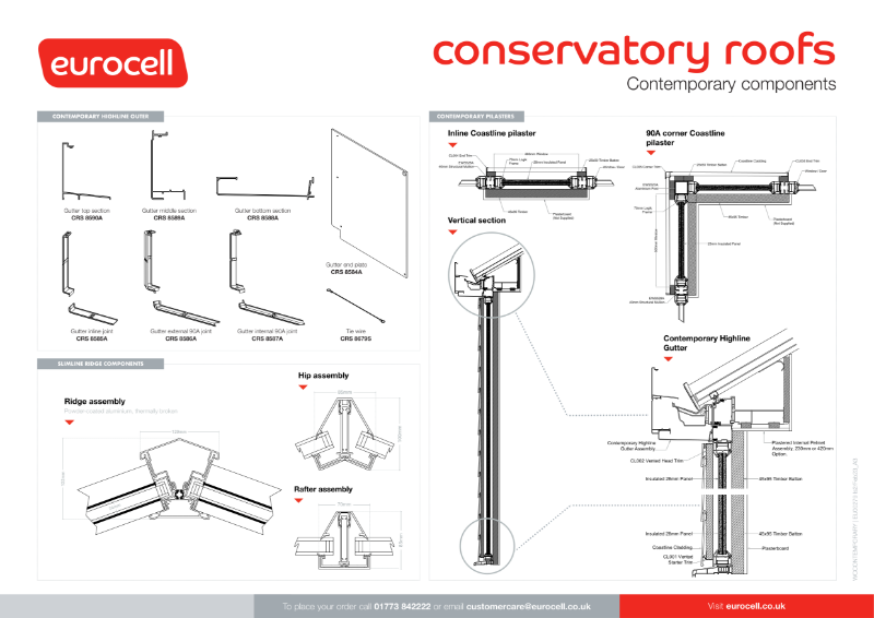 Contemporary Conservatory Components Product Chart