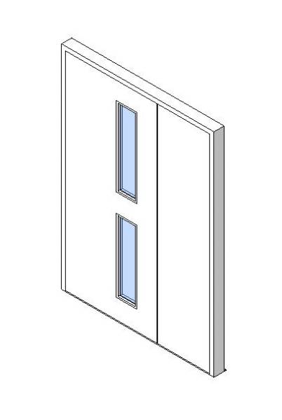 External Unequal Door, Vision Panel Style VP02