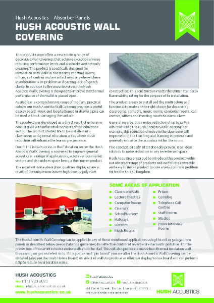 Hush Acoustic Wall Covering