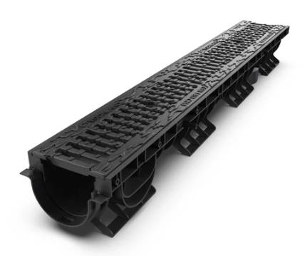 BASE 100P Channel drain with cast iron grating, C250 - Drainage Channels with Grating