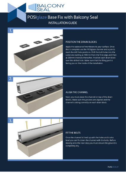 Balcony Seal with POSIglaze Base-Fix Installation Guide