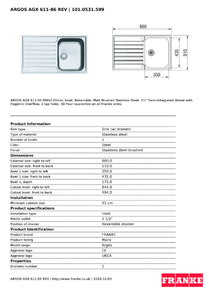 Product Sheet 101.0531.599