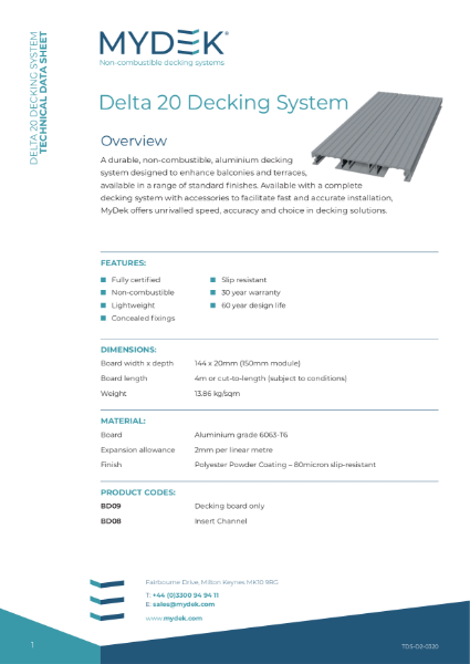 MyDek Delta 20 Specification