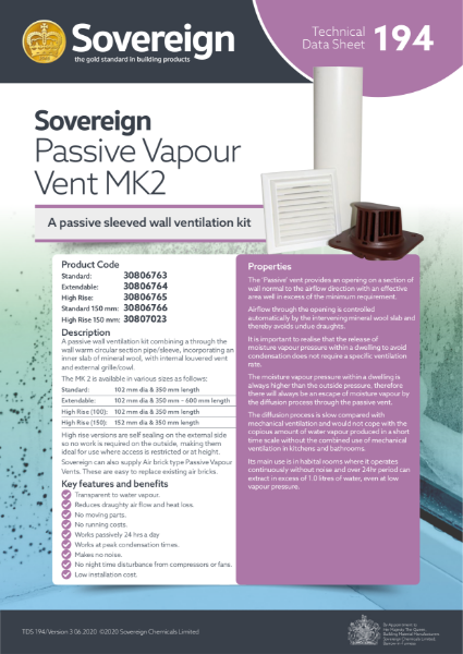 Passive Vapour Vent MK2