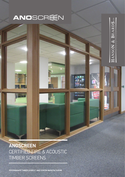 "ANOSCREEN" Glazed Screens by Hanson and Beards Ltd