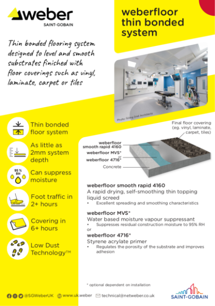 weberfloor thin bonded system - System spec card