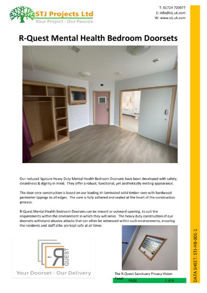 R-Quest Mental Health Bedroom Doorsets