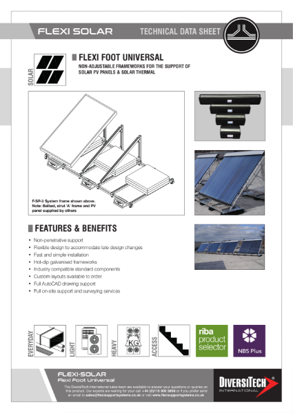 FLEXI SOLAR - FLEXI FOOT UNIVERSAL TDS