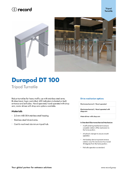 Record_SEC_Datasheets_Durapod_DT100