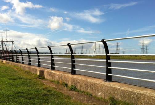 Connah's Quay, Flintshire. ASF 5 Rail Quayside Post and Rail