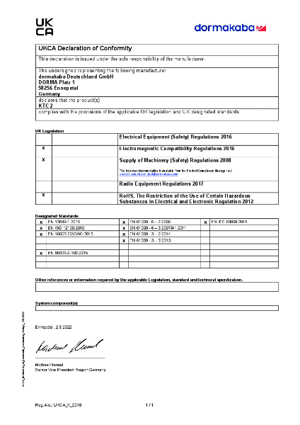 UK Conformity Assessed (UKCA)