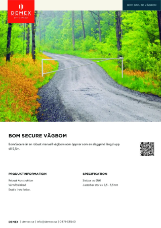 Produktark Bom Secure Manuell Vridbom