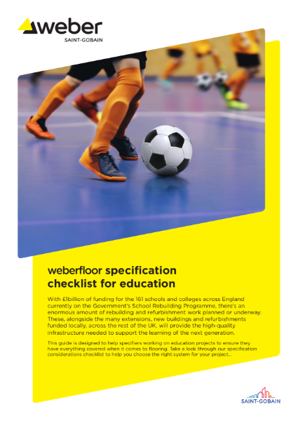weberfloor specification checklist for education