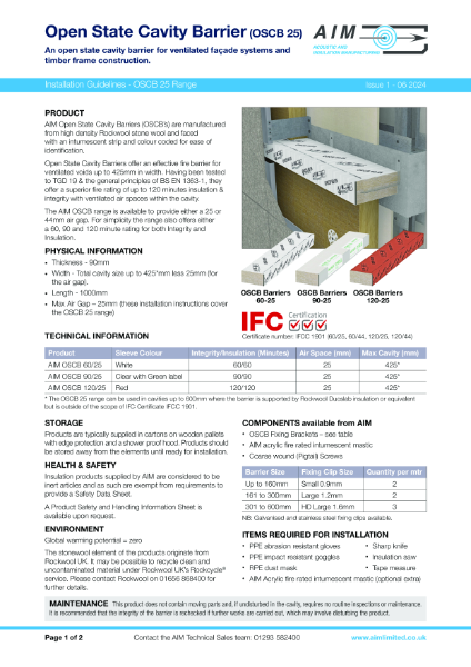 AIM OSCB 25 Installation Guide Issue 1 06 2024