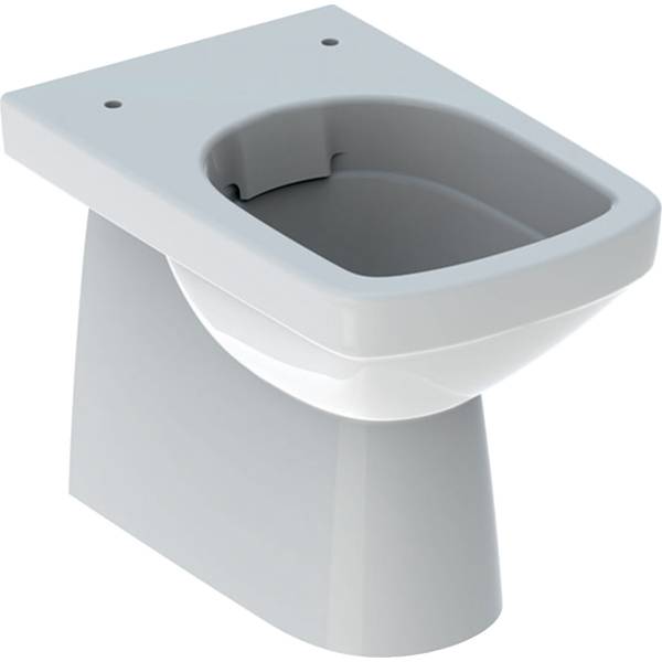 Selnova Square floor-standing WC, washdown, back-to-wall, horizontal or vertical outlet, semi-shrouded, Rimfree