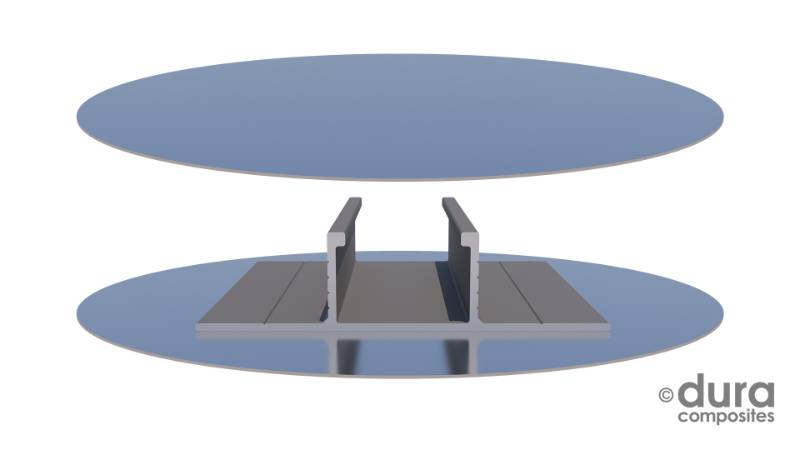 Dura Aluminium Pedestal Pad for Decking - Pedestal Base Plate