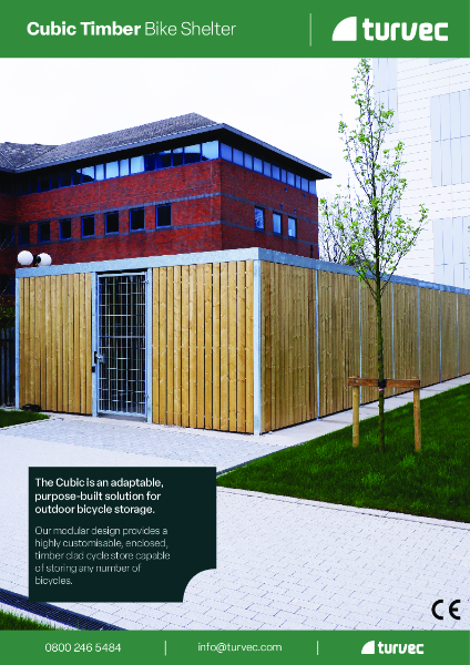 Cubic Wooden Bike Shelter - Product Data Sheet