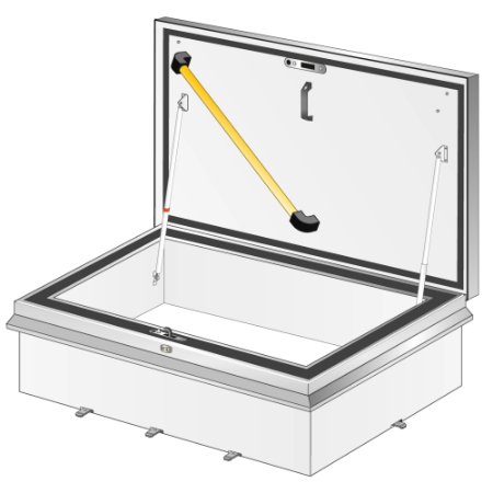 Flat Roof Access Hatch - RHT Standard -thermally broken construction