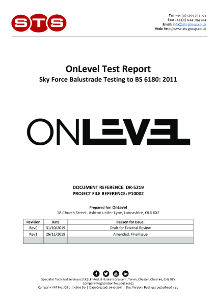 DR5219 SKYFORCE Test Report