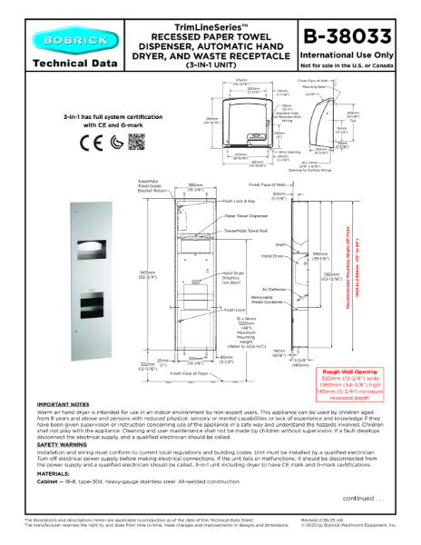 Technical Data Sheet B-38033
