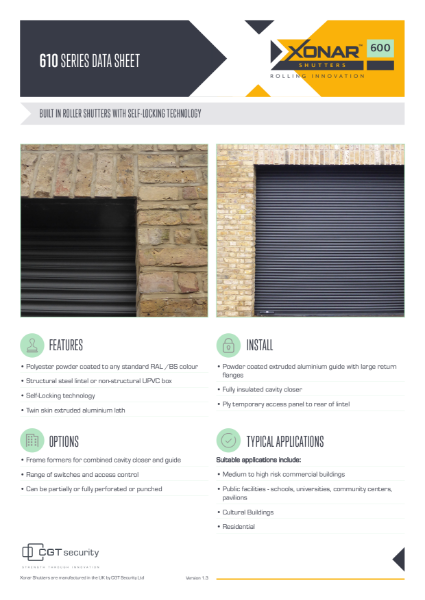 Xonar 610 Security Shutter