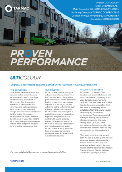 Ulticolour coloured asphalt parking area - case study