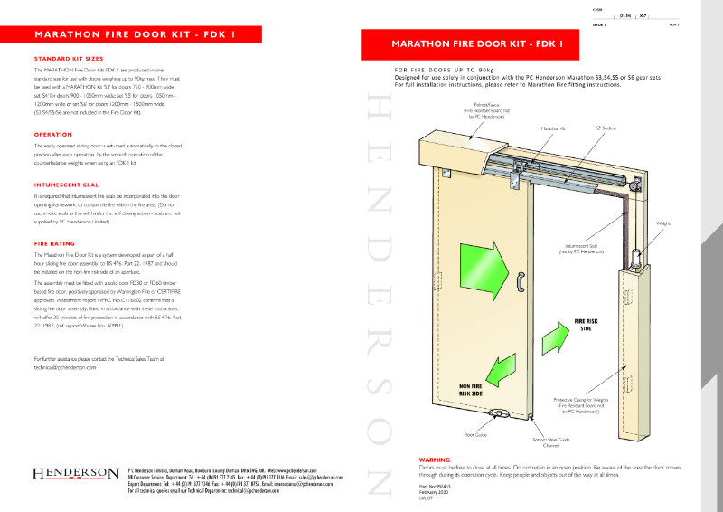 Marathon FDK1 Fitting Instructions