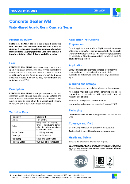 Flexcrete Product Data sheet