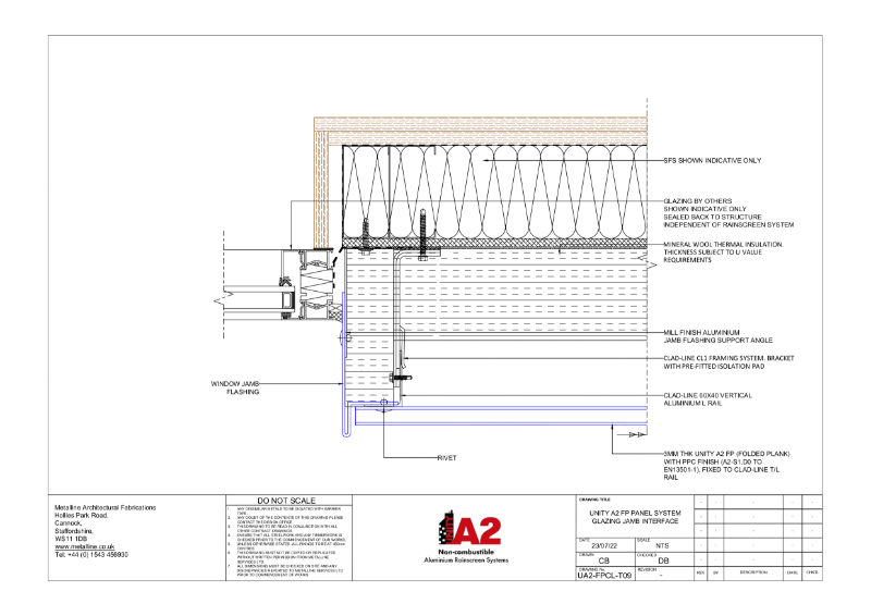 UNITY A2 FP-T09 JAMB INTERFACE Technical Drawing