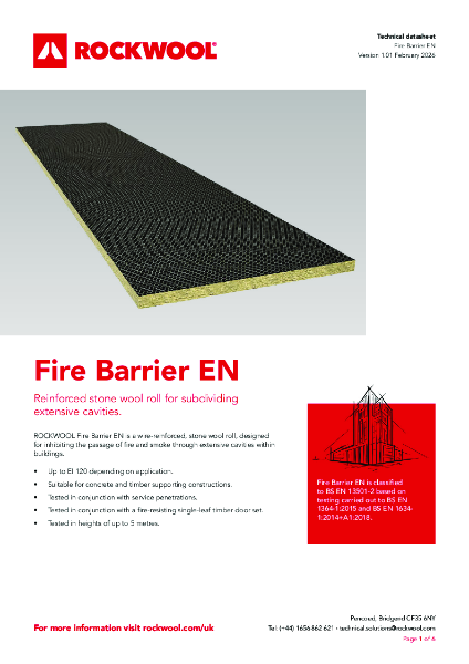 ROCKWOOL Fire Barrier EN Datasheet