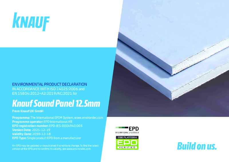 Knauf Sound Panel 12.5mm EPD