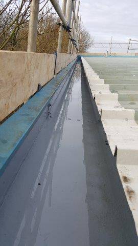 Liquid Gutter Lining Project using Liquasil's Gutterseal system